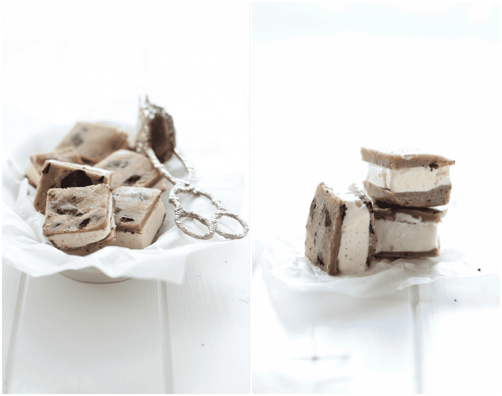 Cookie dough ice cream sandwich