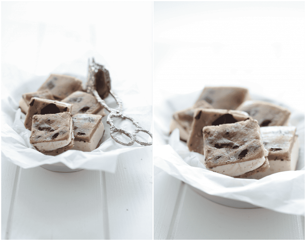Cookie dough ice cream sandwich