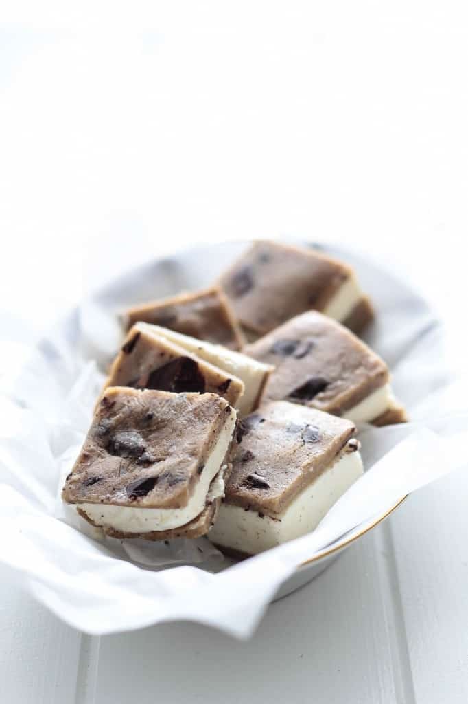 Cookie dough ice cream sandwich
