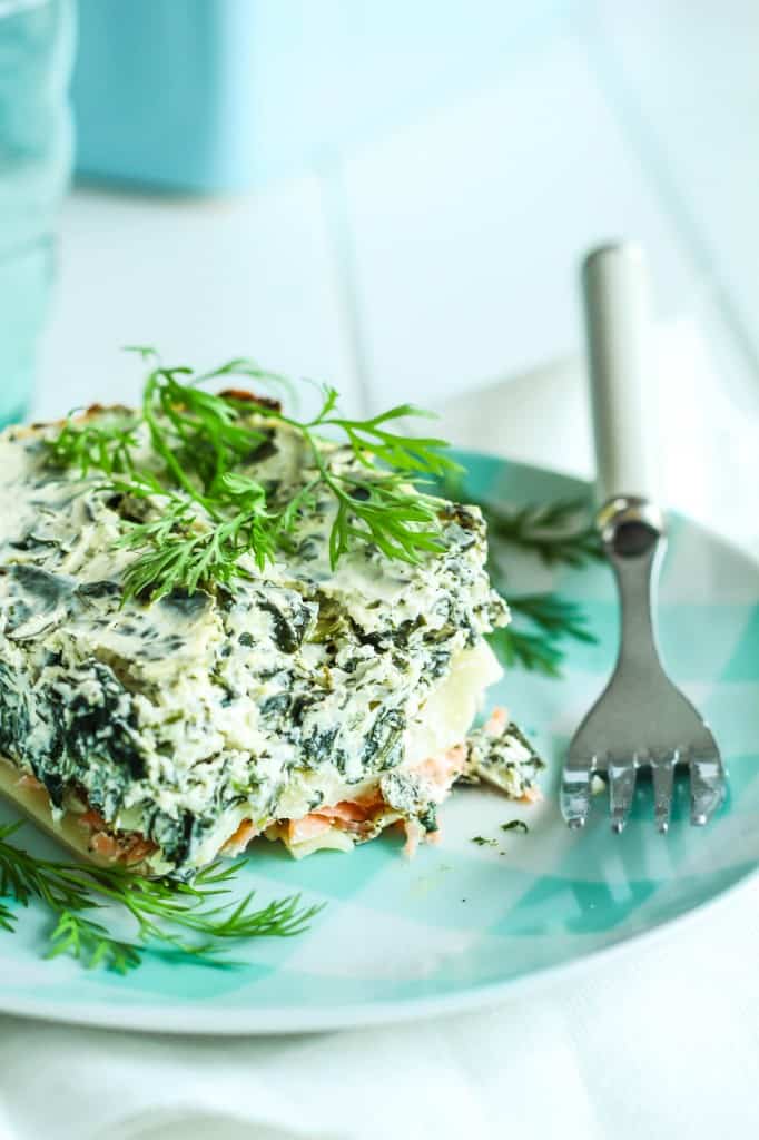 Pastafad med laks Pastafad med laks