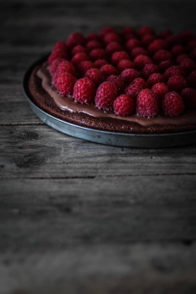 chokoladetærte med hindbær (4)