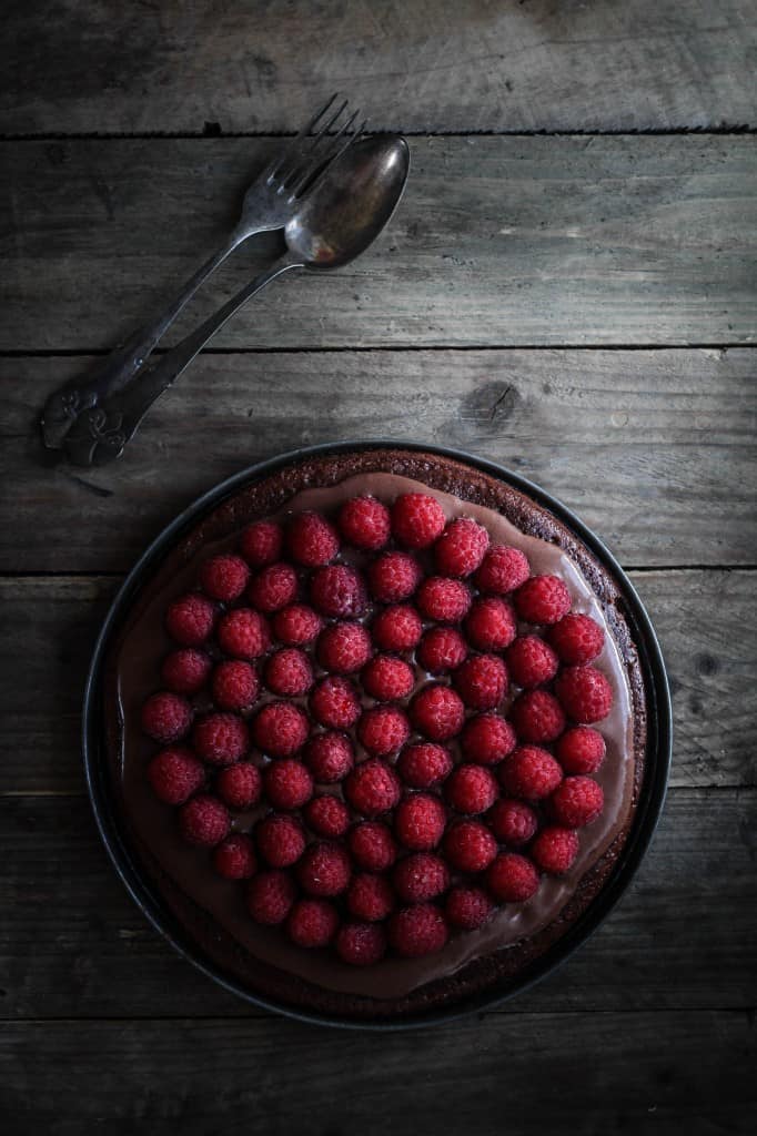 chokoladetærte med hindbær (6)