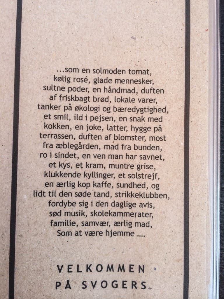 svogers økologiske spisested