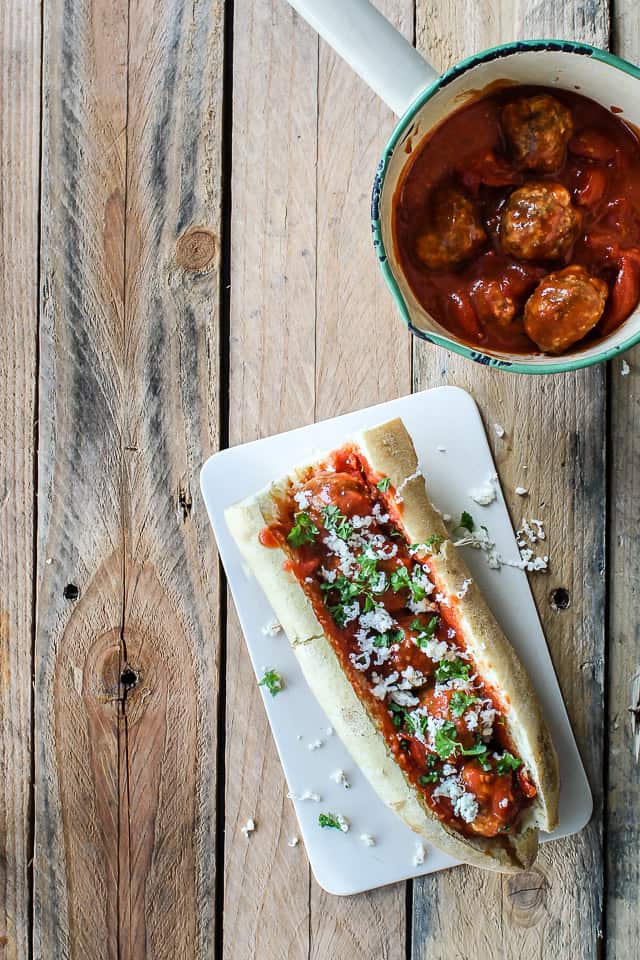 Meatball Sandwich - italienske kødboller i tomatsauce