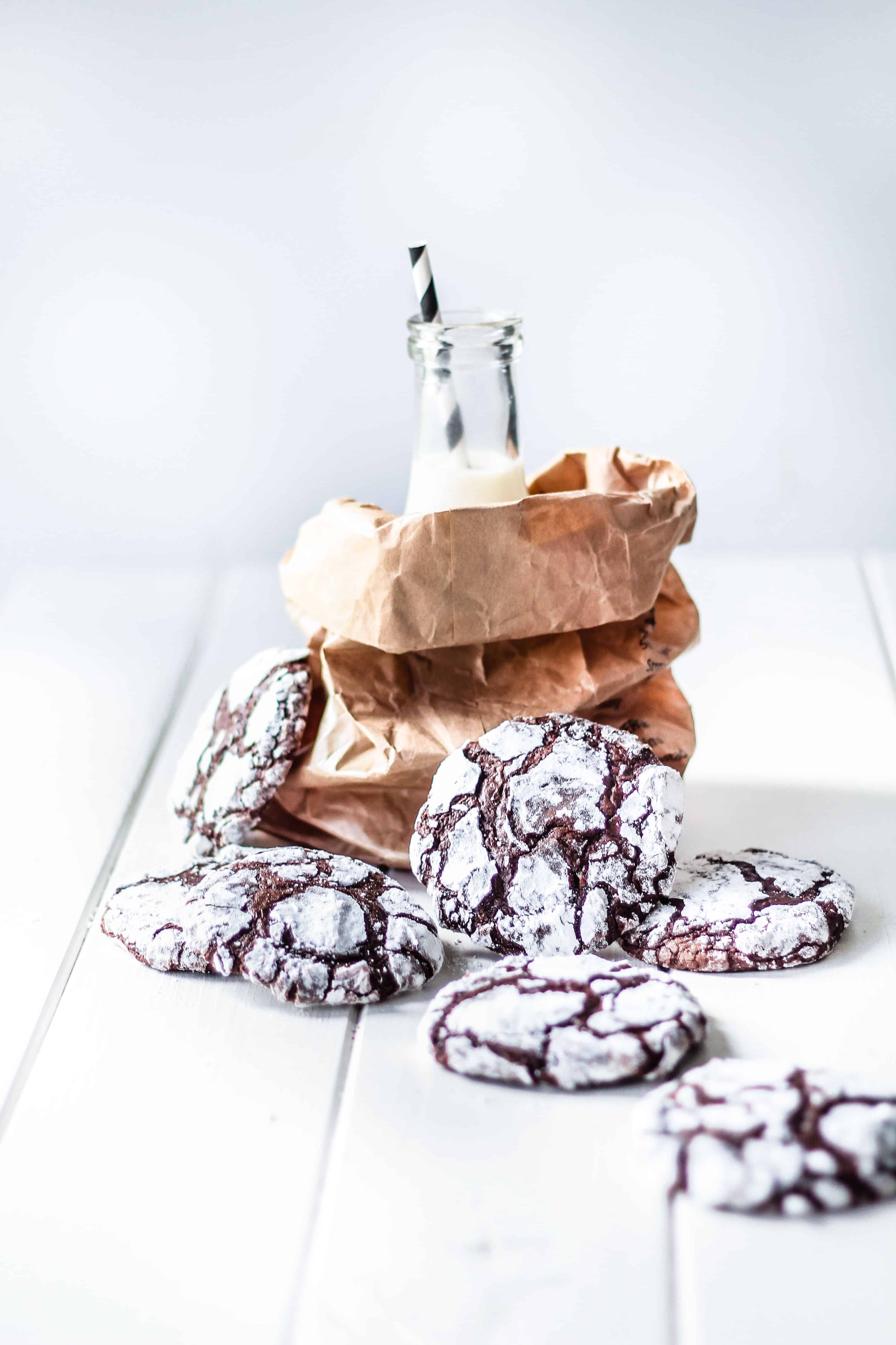 chocolate crinkle cookies - cookie opskrifter