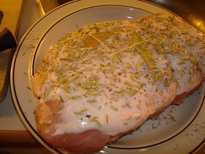 Svinekam med fennikel, hvidløg og rosmarin + ovnbagte kartofler