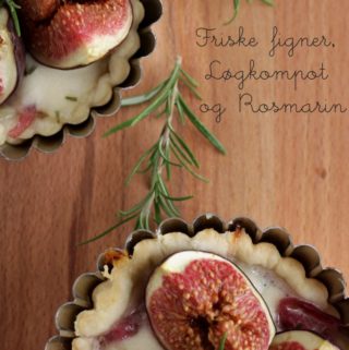 Figentærte med løgkompot og rosmarin