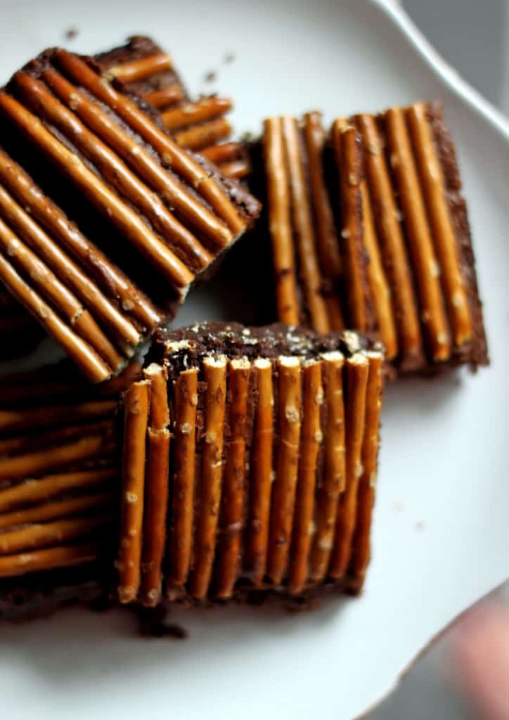 Brownies med pretzels