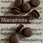 macarons med chokolade, kakao
