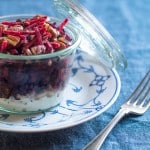 opskrift på rødbedesalat med nødder og hytteost - salat til madpakken (1)