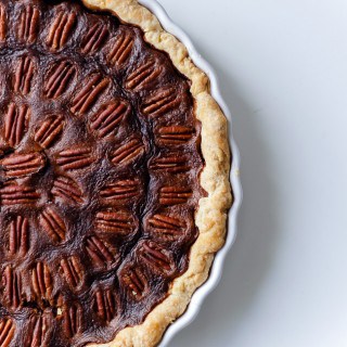 Pecan Pie med bourbon opskrift - tærte med nødder