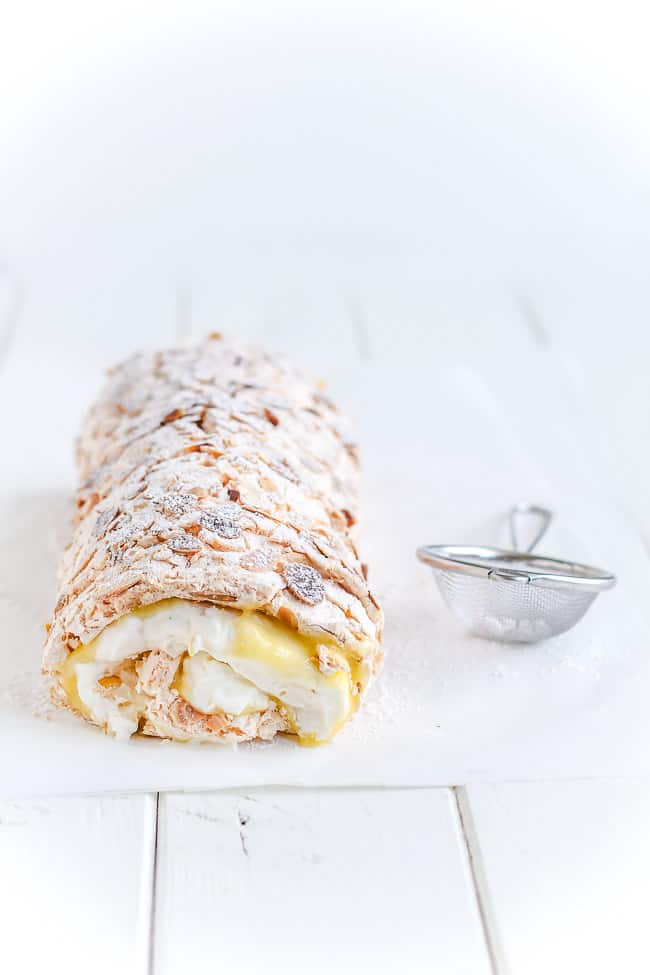 Citron marengs roulade