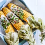 grillede majs - krydrede majskolber - mexican street corn - opskrift