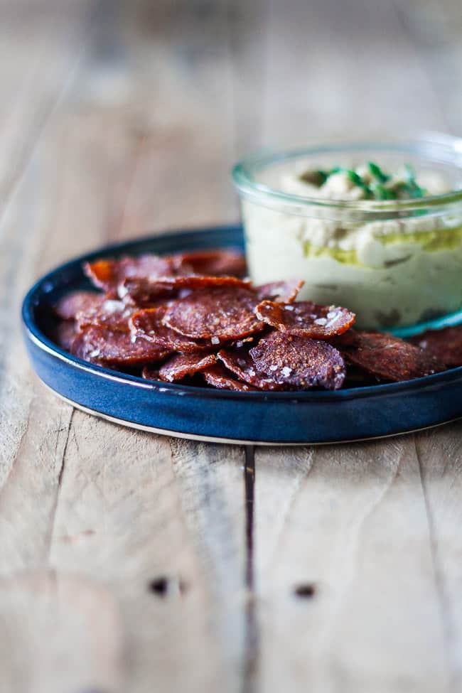 Sprøde salami chips