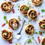 texmex snegle - pizza snegle - madpakke - opskrift - mexicansk mad