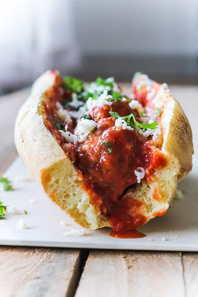 Meatball Sandwich - italienske kødboller i tomatsauce