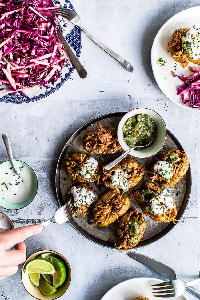 Nem mad - Tulip pulled pork - bagte kartofler med fyld - nem mad til hverdag og gæster