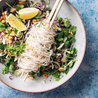 asiatisk nudelsalat - opskrit på asiatisk salat med nudler