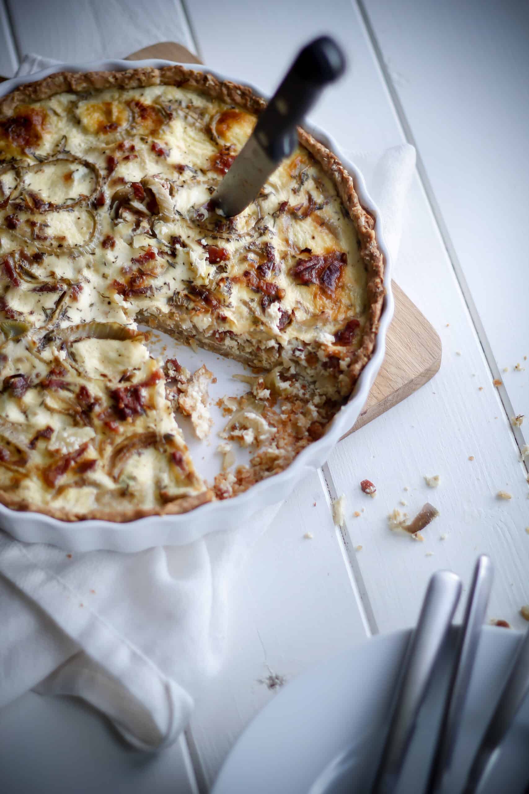 tærte med bacon
